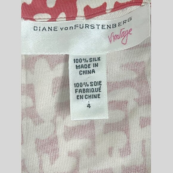 Diane Von Furstenburg Red 100% Silk Wrap Dress 4 - Picture 6 of 6
